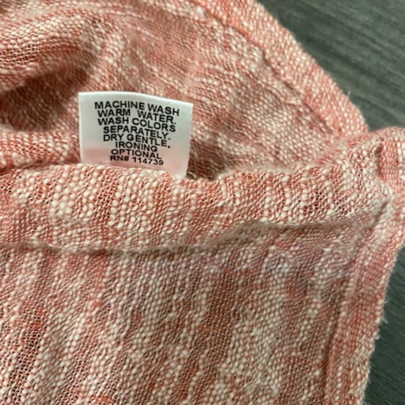 Flax Pink Linen Blend Top Size S - Picture 5 of 5